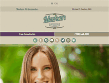 Tablet Screenshot of meehanorthodontics.com